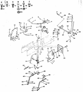 Page E Diagram and Parts List for 917254650  Craftsman Lawn Tractor