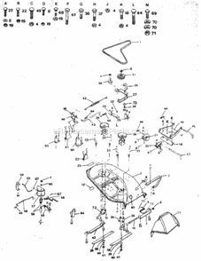 Page F Diagram and Parts List for 917254650  Craftsman Lawn Tractor
