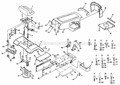 Part Location Diagram of 105476X417 Craftsman Footrest, Left Hand