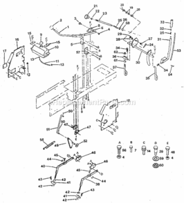 Page E Diagram and Parts List for 917254670  Craftsman Lawn Tractor