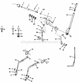 Page E Diagram and Parts List for 917254680  Craftsman Lawn Tractor