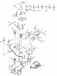 Page F Diagram and Parts List for 917254680  Craftsman Lawn Tractor