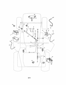 Page A Diagram and Parts List for 917254701  Craftsman Lawn Tractor