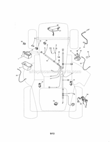 Page A Diagram and Parts List for 917254702  Craftsman Lawn Tractor