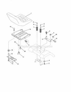 Page F Diagram and Parts List for 917254702  Craftsman Lawn Tractor