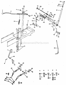 Page E Diagram and Parts List for 917254710  Craftsman Lawn Tractor