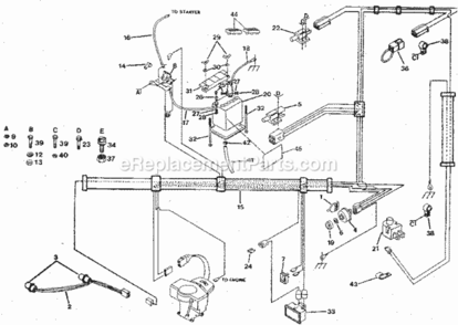 Page A Diagram and Parts List for 917254721  Craftsman Lawn Tractor