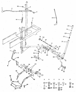 Page E Diagram and Parts List for 917254722  Craftsman Lawn Tractor