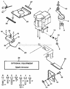 Page H Diagram and Parts List for 917254750  Craftsman Lawn Tractor