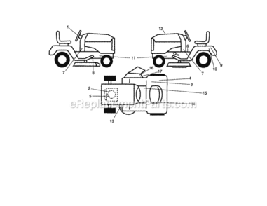 Page H Diagram and Parts List for 917254800  Craftsman Lawn Tractor