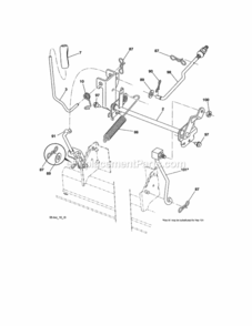 Page J Diagram and Parts List for 917254810  Craftsman Lawn Tractor
