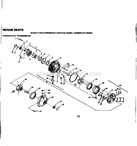 Page H Diagram and Parts List for 917254820  Craftsman Lawn Tractor