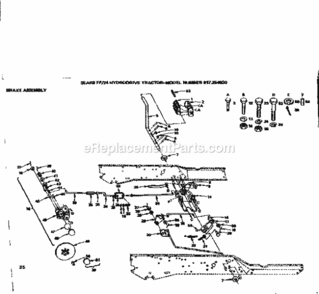 Page E Diagram and Parts List for 917254830  Craftsman Lawn Tractor