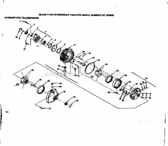 Page H Diagram and Parts List for 917254830  Craftsman Lawn Tractor