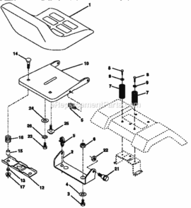 Page E Diagram and Parts List for 917254851  Craftsman Lawn Tractor