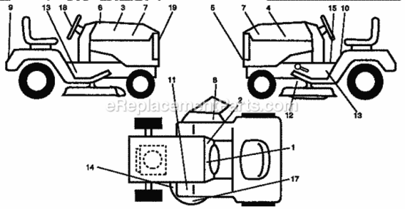 Page F Diagram and Parts List for 917254851  Craftsman Lawn Tractor
