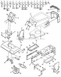 Page B Diagram and Parts List for 917254860  Craftsman Lawn Tractor