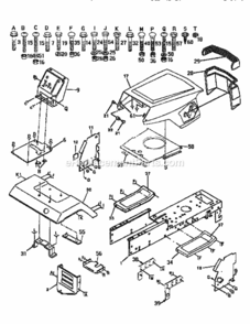 Page B Diagram and Parts List for 917254861  Craftsman Lawn Tractor