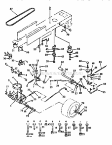 Page C Diagram and Parts List for 917254861  Craftsman Lawn Tractor