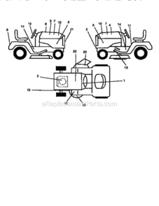 Page F Diagram and Parts List for 917254861  Craftsman Lawn Tractor