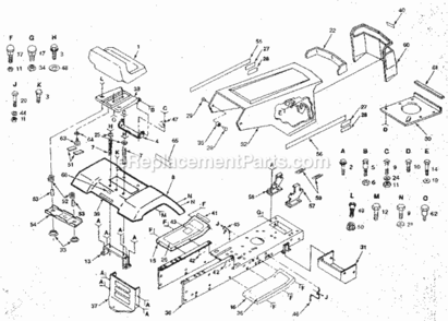 Page B Diagram and Parts List for 917254920  Craftsman Lawn Tractor