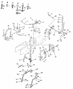 Page E Diagram and Parts List for 917254920  Craftsman Lawn Tractor