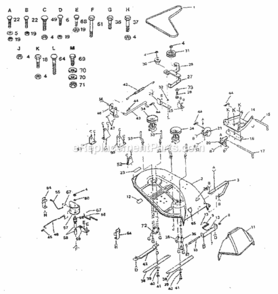 Page F Diagram and Parts List for 917254930  Craftsman Lawn Tractor