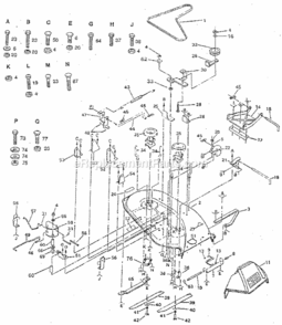 Page F Diagram and Parts List for 917254940  Craftsman Lawn Tractor