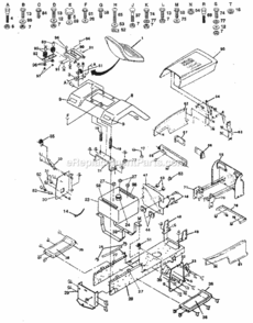 Part Location Diagram of 127213X Craftsman Chassis