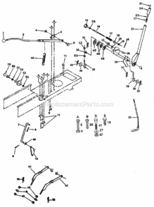 Page E Diagram and Parts List for 917254941  Craftsman Lawn Tractor