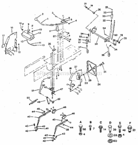 Page E Diagram and Parts List for 917254960  Craftsman Lawn Tractor