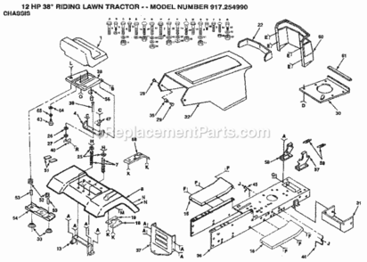 Part Location Diagram of 126575X Craftsman Bypass Arm