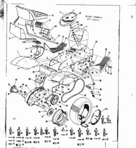 Page C Diagram and Parts List for 91725511  Craftsman Lawn Tractor