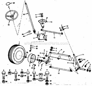 Part Location Diagram of 677A1 Craftsman Steering