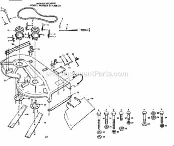 Page G Diagram and Parts List for 917255121  Craftsman Lawn Tractor
