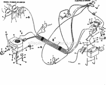 Page D Diagram and Parts List for 917255130  Craftsman Lawn Tractor