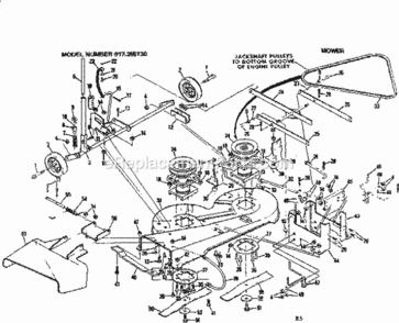 Page E Diagram and Parts List for 917255130  Craftsman Lawn Tractor