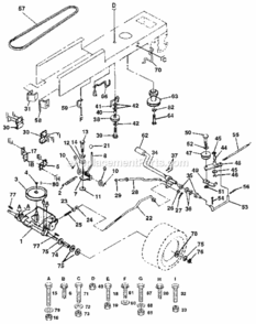 Page C Diagram and Parts List for 917255160  Craftsman Lawn Tractor