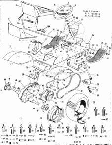 Page C Diagram and Parts List for 91725520-B  Craftsman Lawn Tractor