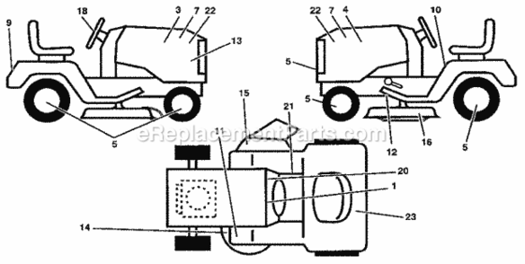 Part Location Diagram of 130929 Craftsman Mower Drive Decal