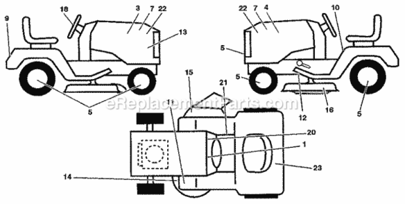Page A Diagram and Parts List for 917255251  Craftsman Lawn Tractor