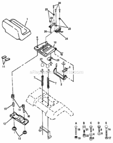 Page H Diagram and Parts List for 917255251  Craftsman Lawn Tractor