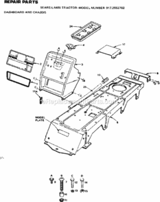 Page B Diagram and Parts List for 9172552702  Craftsman Lawn Tractor
