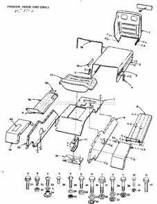 Page C Diagram and Parts List for 9172552702  Craftsman Lawn Tractor