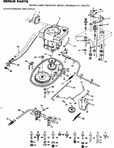 Page D Diagram and Parts List for 9172552702  Craftsman Lawn Tractor