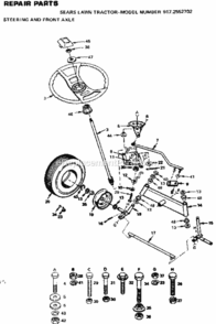Page F Diagram and Parts List for 9172552702  Craftsman Lawn Tractor
