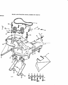 Page H Diagram and Parts List for 9172552703  Craftsman Lawn Tractor