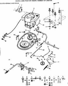 Page D Diagram and Parts List for 9172552704  Craftsman Lawn Tractor