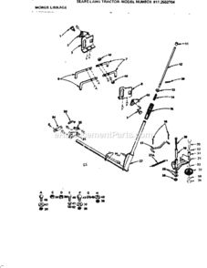 Page G Diagram and Parts List for 9172552704  Craftsman Lawn Tractor