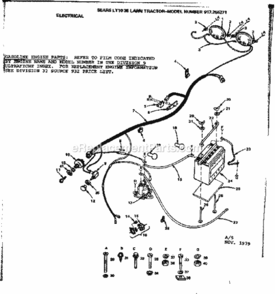 Part Location Diagram of 1660J Craftsman Switch
